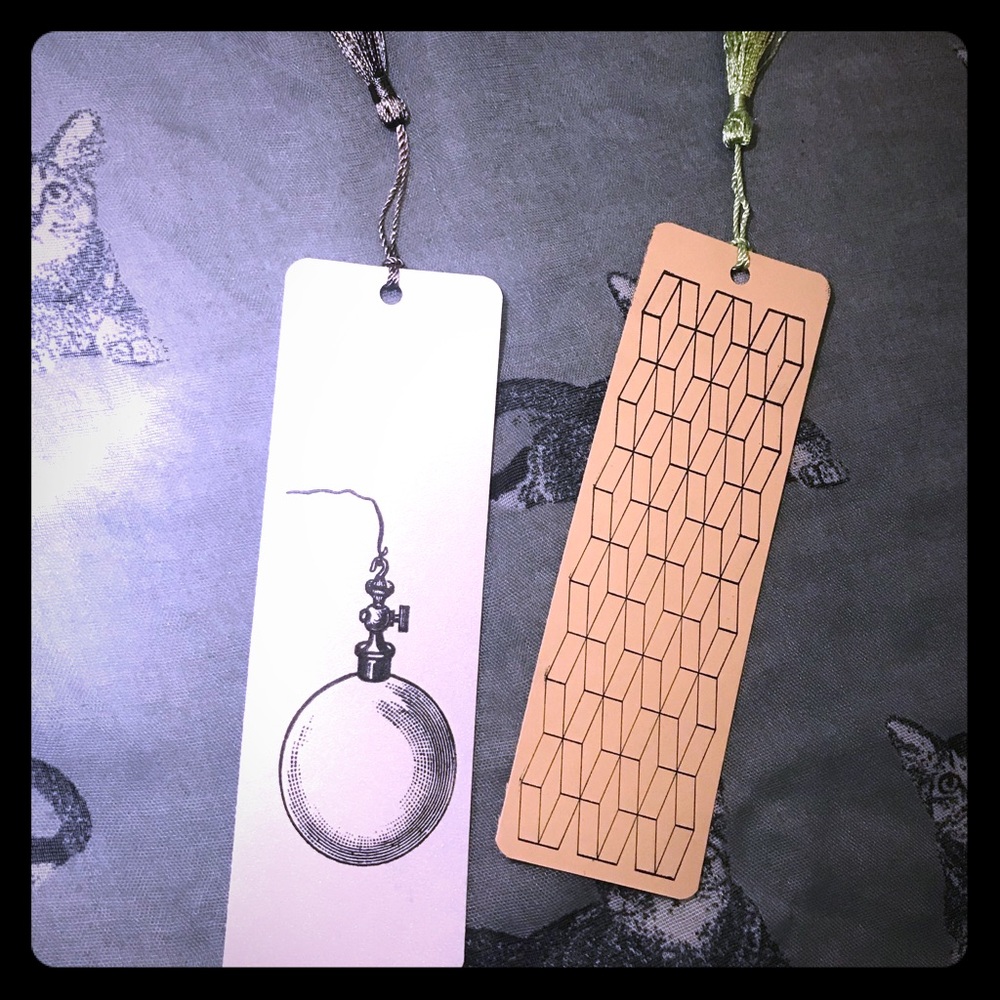 Handmade Letterpress Bookmark Set – Alchemy & Geometric Pattern